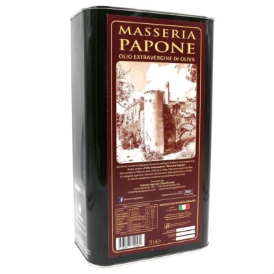 Olio Extravergine di Oliva Pugliese Ogliarola Garganica – Direttamente dal Produttore nel Gargano 11 Lattina da 3 litri Olio Extravergine di oliva