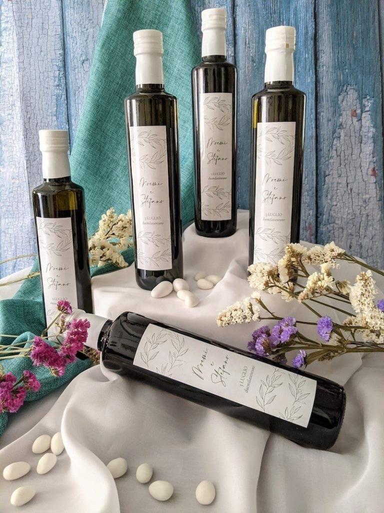Bomboniera bottiglia olio extravergine personalizzata per matrimonio – Masseria Papone
